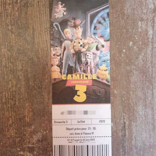 Ticket de cinéma Toy Story